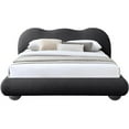 thumbnail image 6 of Maklaine Contemporary Boucle Fabric Full Bed in Black Finish, 6 of 9
