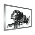 thumbnail image 2 of Designart 'Black and White Portrait of African American Woman IV' Modern Framed Art Print, 2 of 4
