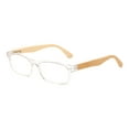 Real Bamboo Reading Glasses Spring Hinge Genuine Bamboo Rectangular