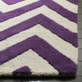 thumbnail image 3 of SAFAVIEH Cambridge Kaitlyn Zig Zag Stripes Wool Area Rug, Purple/Ivory, 9' x 12', 3 of 6