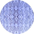 thumbnail image 1 of Ahgly Company Indoor Round Abstract Blue Modern Area Rugs, 6' Round, 1 of 4