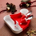 thumbnail image 5 of Pisexur Dinner Christmas Gift 304 Stainless Steel Spoon And Fork Gift Box Set Toddler Plates With Suction, 5 of 5