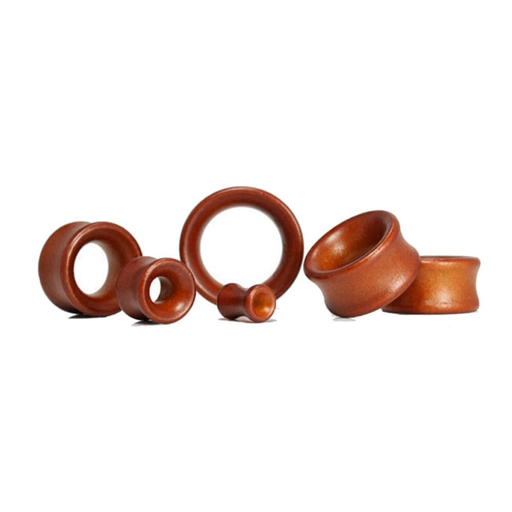 Inspiration Dezigns Lotus Flower Hand Carved Organic Sawo Wood Saddle Fit Plugs Sold as a Pair Inspiration Dezigns Lotus Flower Hand Carved Organic Sawo Wood Saddle Fit Plugs Sold as a Pair