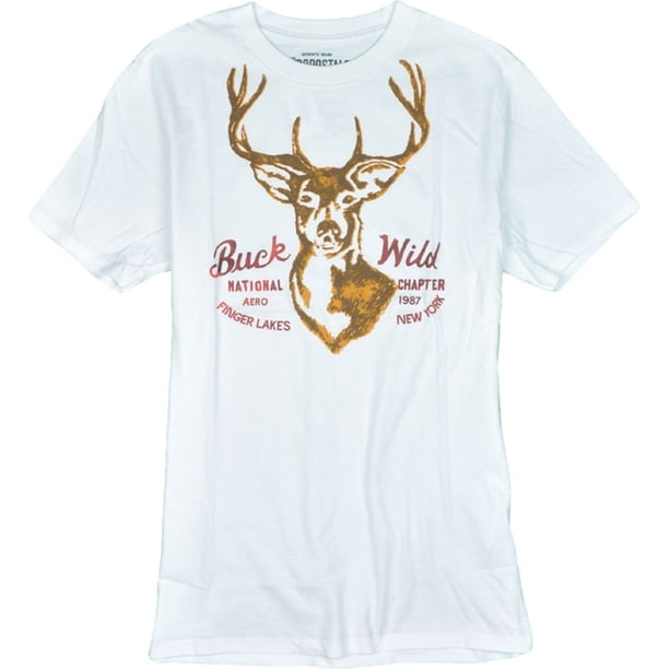 Aeropostale Animal Graphic playera para hombre, color blanco, XS