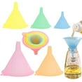 thumbnail image 1 of Embudo de plástico de grado alimenticio de alta calidad, fácil de limpiar y reutilizar, con boquilla estrecha que se adapta a la mayoría de los cuellos de botellas para salsa de soja, aceites, 1 of 5