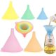 thumbnail image 1 of Embudo de plástico de grado alimenticio de alta calidad, fácil de limpiar y reutilizar, con boquilla estrecha que se adapta a la mayoría de los cuellos de botellas para salsa de soja, aceites, 1 of 5
