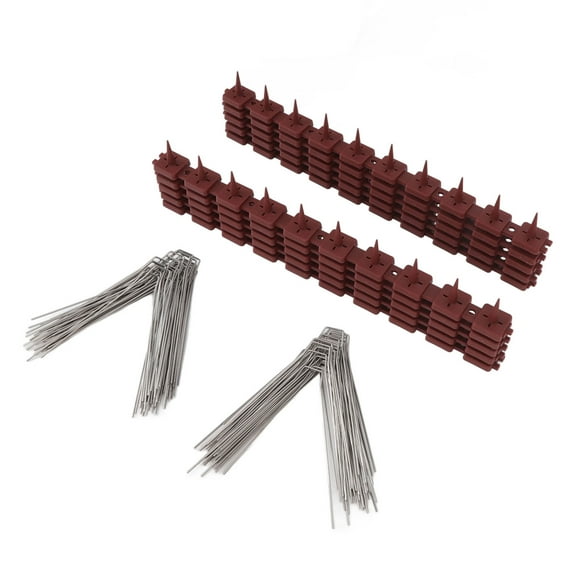 Bird Spikes, Easy Installation Stainless Steel Bird Deterrent Spikes 15 Feet Visual And Physical Deterrent Versatile Durable For Window SK430 2+2,SK430 4+2