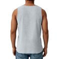 thumbnail image 2 of LRGSHF Men's Tank Top, Crew Neck Sleeveless Shirt, Loose Fit Solid Color Casual Summer Beach Vest Lightweight Gym Workout Shirts, 2 of 3