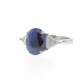 thumbnail image 5 of HeartsAndYou 2ct Natural Sapphire & Diamond Engage Ring Trillion Accent 14k SOLID White Gold, 5 of 9