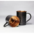 thumbnail image 3 of Set of 2 Black Moscow Mule Mugs Hammered Design: Unique Copper Mugs, Stylish Elegance for Every Sip By AWF PAN STORE, 3 of 4