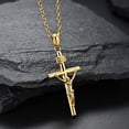 thumbnail image 6 of Lovelords Fashion Crucifix Jesus Christ Men Jewelry 14K Gold Cross Pendant With Neck Chain Necklaces For Man Women, 6 of 7
