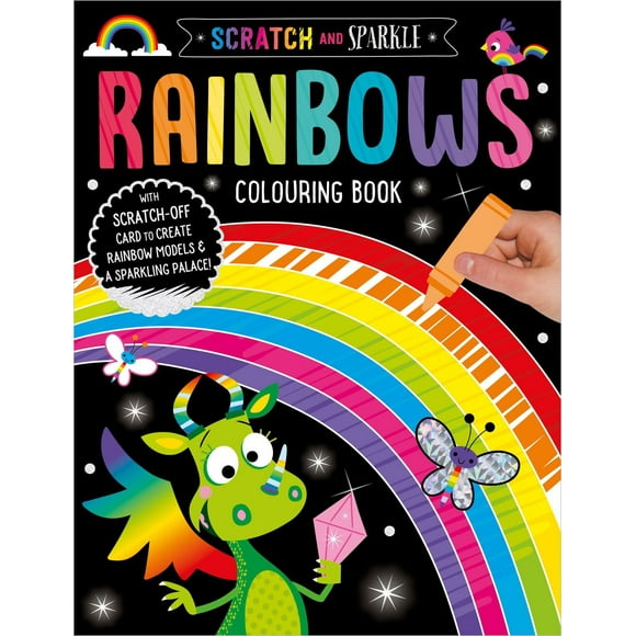 Scratch and Sparkle Rainbows Colouring Book, Scratch and Sparkle 28 pages