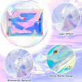 thumbnail image 3 of 3 Pcs Holographic Makeup Bag, Portable Clear Iridescent Makeup Bag Small Cosmetic Bag for Purse, Clear Coin Purse Toiletry Organizer Handbag Bag for T, 3 of 3
