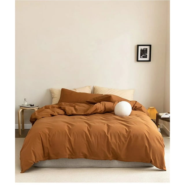 Zhuge Bed Sheets Set, Bedding Sheets Pillowcases Kit, Twin Bed Set, Hotel Bedding, Home Decor(Brown)