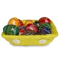 thumbnail image 4 of Set of 3 Green, Orange & Yellow Sisal Silk Trays 7 Inches, 4 of 4