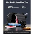 thumbnail image 4 of KFFKFF Meat Slicer, 7.5 inch Electric Deli Food Slicer, 180W Meat Cutter with two Premium SUS420 Blades, 0-0.6 inch Adjustable Thickness, Food Slicer Machine for Meat, 4 of 9