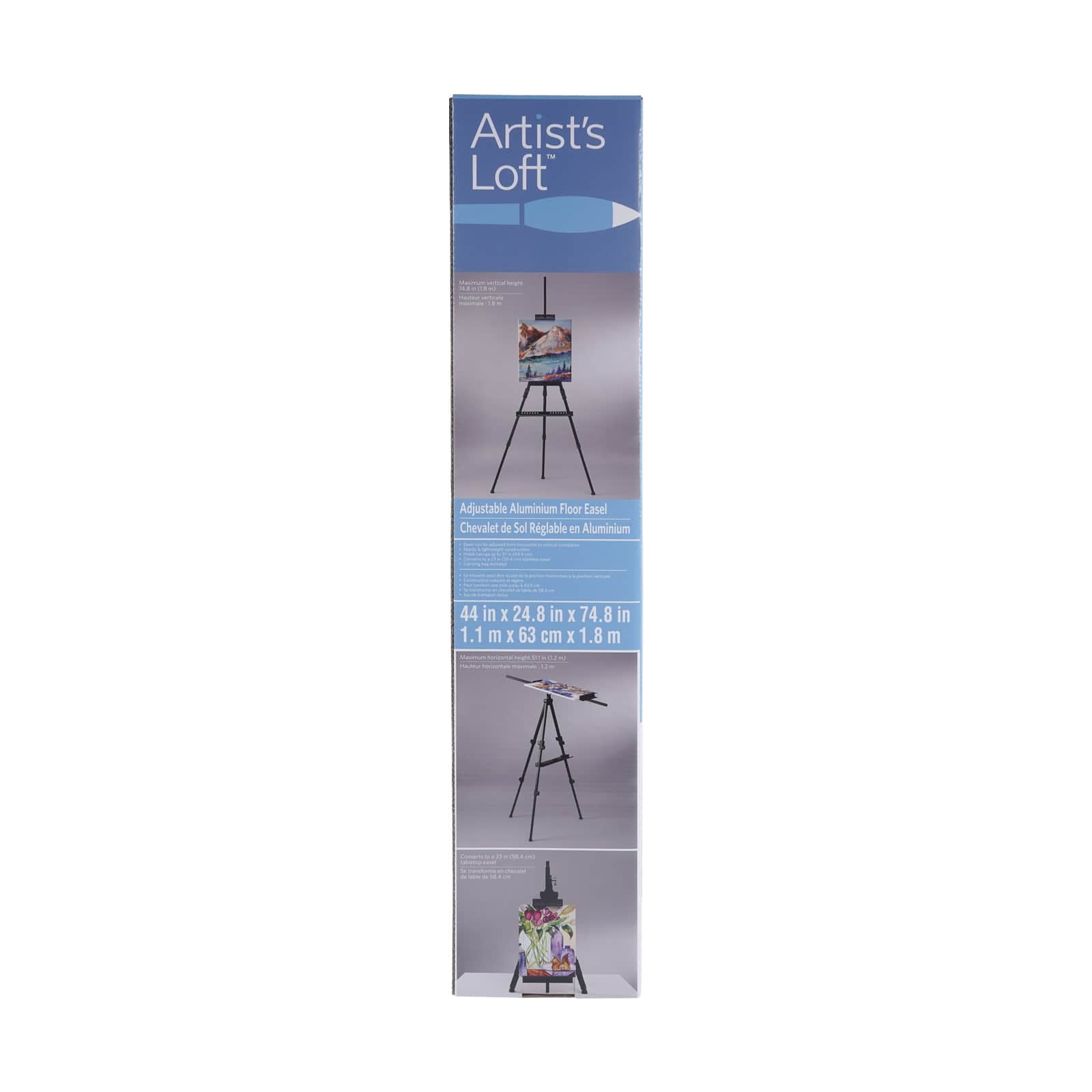 MICHAELS Adjustable Aluminum Floor Easel by Artist's Loft™ - 2