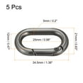 thumbnail image 2 of Uxcell 1.36 Inch Spring Oval Ring Round Snap Clip Trigger for Bag Purse Keychain, 5Pack Grey, 2 of 6