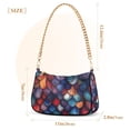 thumbnail image 3 of FORMRS Womens Shoulder Bag with Chain Strap Clutch Purse Cute Tote Handbag, Purple Dragon Scales Pattern, 3 of 7