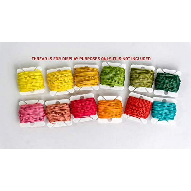 Embroidery Floss Bobbins Plastic for Cross Stitch Thread Bright Green, 300 Pieces
