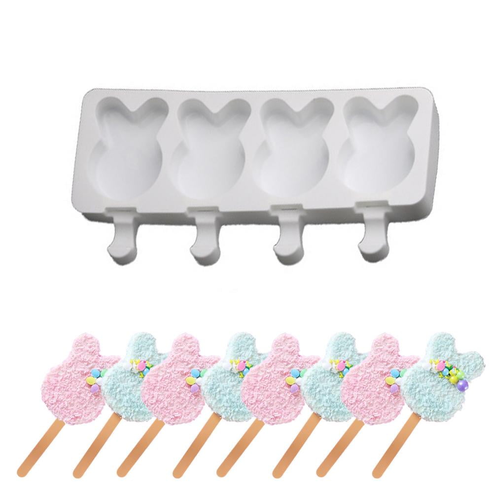 2 Pack Homemade Cake Pop Molds, Reusable Silicone Popcical Molds Maker Ice  Pop Cream Molds Cakesicle Molds with 50 Wooden Sticks & 50 Popsicle Bags