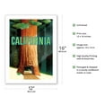 thumbnail image 2 of California Redwoods - Vintage Travel Poster by David Klein c.1950s - Bamboo Fine Art 290gsm Paper (Unframed) 12x16in, 2 of 4
