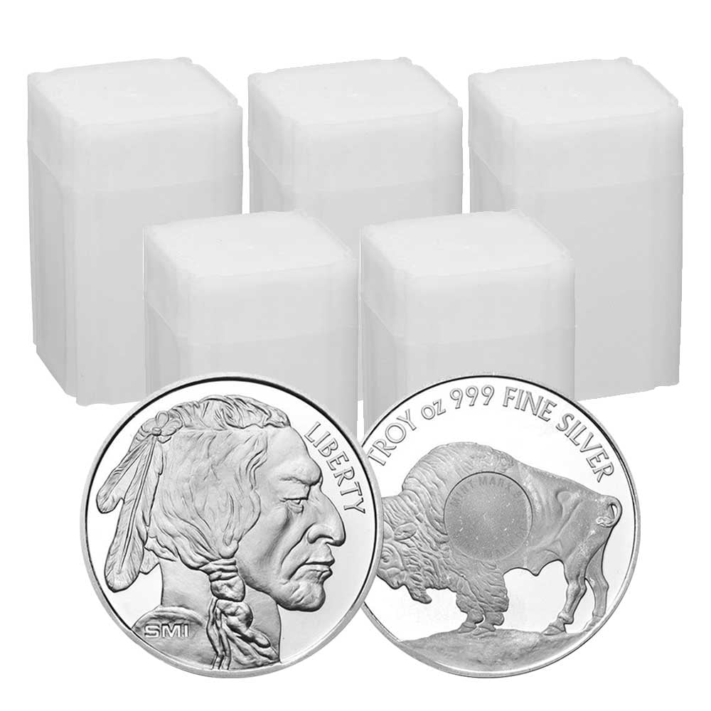Lot Of 100 1 Troy Oz Sunshine Mint Buffalo 999 Silver Round Mint lot-of-100-1-troy-oz-sunshine-mint-buffalo-999-silver-round-mint