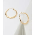 14k Gold Fancy Hoop Earrings