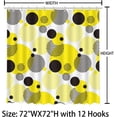 thumbnail image 2 of Yellow Abstract Geometric Shower Curtain for Bathroom Modern Art Bathroom Decor Circle Shower Curtain Washable Durable Fabric Bathroom Shower Curtains 72x72 inch, 2 of 4
