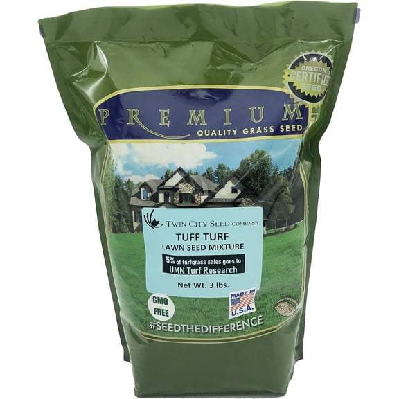 Twin City Seed Co. Tuff Turf, Tall Fescue, Perennial Ryegrass & Kentucky Bluegrass Mixture, 3 lb Bag