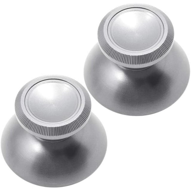 BATAMA Joysticks Métalliques Poignée Analogique en Aluminium Pièces de Rechange Lot de 2 Xbox One PS4 Argent