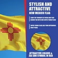 thumbnail image 6 of Super Tough New Mexico 2x3ft Nylon Flag | Durable Heavyweight Nylon Fabric | Weather-Resistant, Lightweight and Long-Lasting | Suitable for Indoor & Outdoor Display | Made in USA, 6 of 7