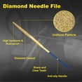 thumbnail image 4 of Uxcell 5Pcs Diamond File 4 x 160mm 120 Grit Diamond Needle Gold Files for Metal Glass Wood Stone Grinding Polishing Engraving, Half-Round, 4 of 7