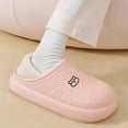 thumbnail image 4 of Bovxnpu Women's Warm Fuzzy Slippers Winter House Shoes, Women's Winter Outerwear Toe Covering Slippers Fleece-Lined Warm Flat Slippers Comfy Soft Lightweight Indoor House Shoes, 4 of 7