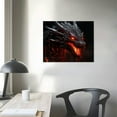 thumbnail image 3 of Nawypu Game Room Decor Dragon Art - Gaming Room Decor for Men - Teen Boys Bedroom Decor - Dorm Room, Man cave - Sci Fi Gamer Wall Decor, Video game Room Decor - Dragon Decorations,, 3 of 4