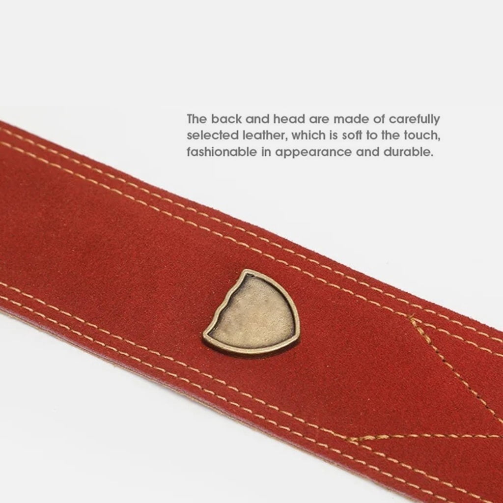 Breathable Guitar Strap PU Leather Strong Stitching Ergonomic Design Bass Shoulder Suitable for Secure Hold