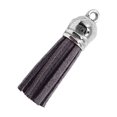 thumbnail image 2 of 28 Pieces Keychain Charms Creative Delicate Keyring Pendant Tassels Simple Handbag Decor Tassel Craft Decoration DIY Accessory Dark grey, 2 of 9