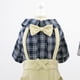thumbnail image 5 of Ropa para mascotas Camisas para perros Mono general a rayas con pajarita caqui Traje diario informal para cachorro gato (Caqui), 5 of 6