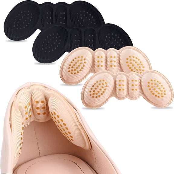 TELOLY Heel Pads for Shoes That are Too Big,Heel Inserts for Women,Anti-Slip Heel Grips,Liner Cushions Inserts for Women and Men,Shoe Heel Inserts to Prevent Rubbing,Blisters,Heel Slipping (4 Pairs)