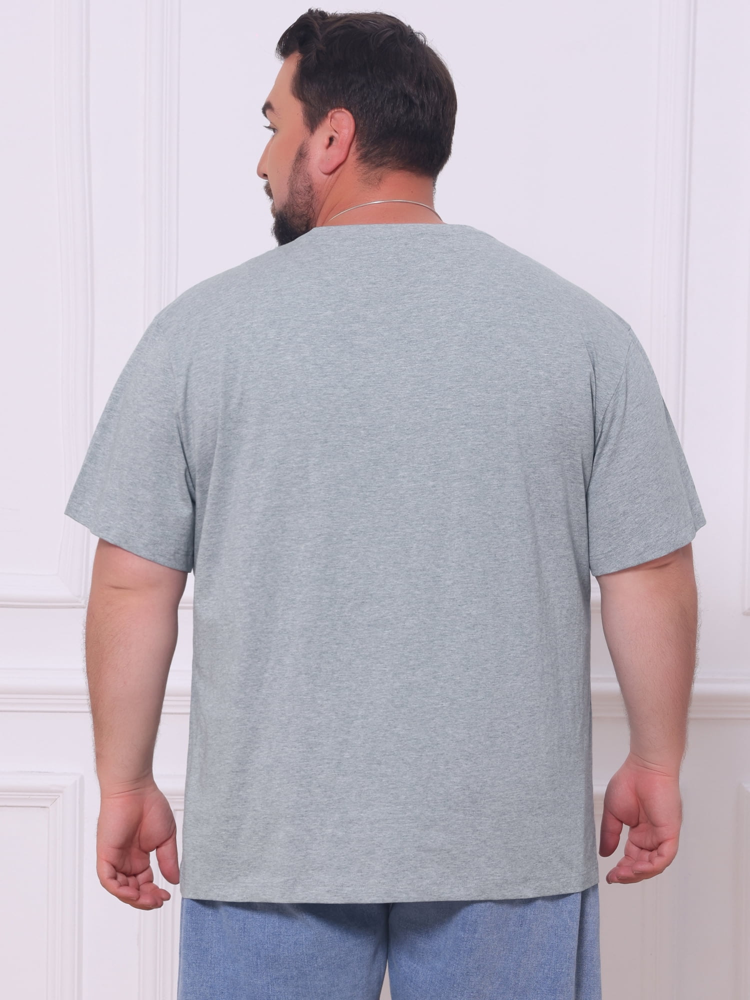 DARING DIVA Men's 100% Cotton Short Sleeves T-Shirt XL Light Gray