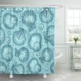 thumbnail image 1 of Cortina de ducha ABPHQTO acuario de conchas marinas animales marinos azules 165x180 cm, 1 of 2