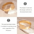 thumbnail image 5 of DESIGNICE Gold Bangles for Women Secure Fit Gold Arm Cuff Adjustable Opening Gold Arm Cuff for Women Gift for Girlfriend Style2, 5 of 7