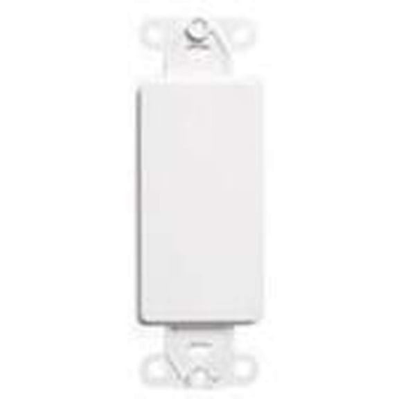 Leviton 012-80414-00W 4.3" X 1.9" X .3" White Decora Blank Insert Adapter Plate