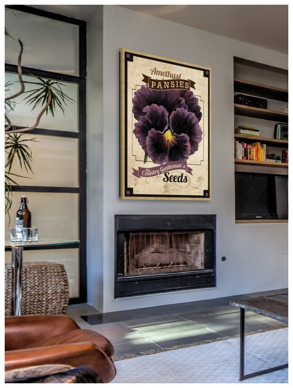 Marmont Hill "Flower Packet Pansy" Painting Print on Canvas