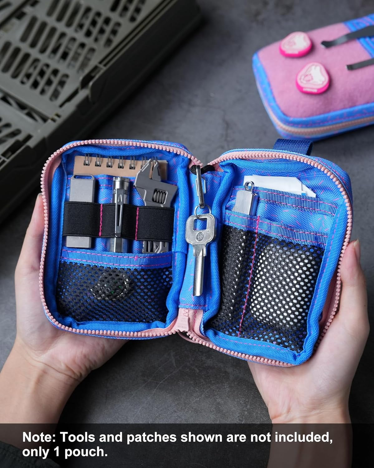 VIPERADE EDC Pouch Organizer with 11 Compartments, Small Tool Pouch with DIY Patches Area, EDC Pocket Organizer for Mutitools