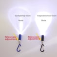 thumbnail image 5 of Led Zoom Mini Flashlight Telescopic Strong Light Torch With Keychain Pendant Creative Mountaineering Buckle Gift, 5 of 9