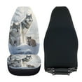thumbnail image 4 of Uorisanigo Car Seat Covers Front Seats Only, 2Pcs Snow Wolf Print Auto Seat Covers Universal for SUV Trucks Sedan, Car Accessories for All Season Protection of Your Seats, 4 of 7