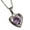 Purple, variant on Stainless Steel Women's Pendant Mother Daughter Cz Heart Necklace