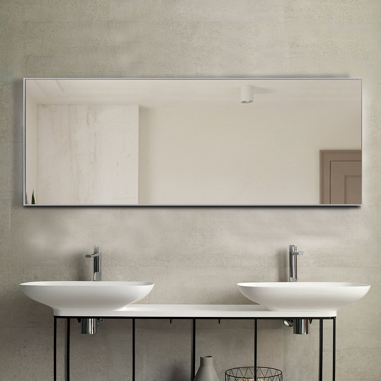 71"x24" Silver Modern Full Length Mirror