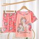 thumbnail image 1 of 18 (13T 14T) 6 Conjuntos de pijamas para niños Conjuntos de pijamas de algodón suave para niños y niñas Conjunto de camisetas de manga corta Tops Pantalones cortos Pijamas de Spiderman esquí esquí Gafas de esquí, 1 of 3